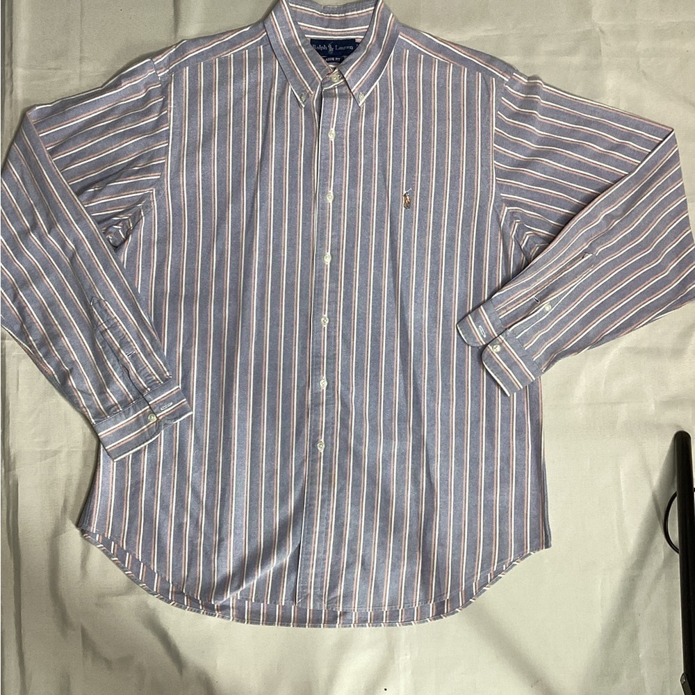 Ralph Lauren Men's Multicolor Striped Button Down Shirt